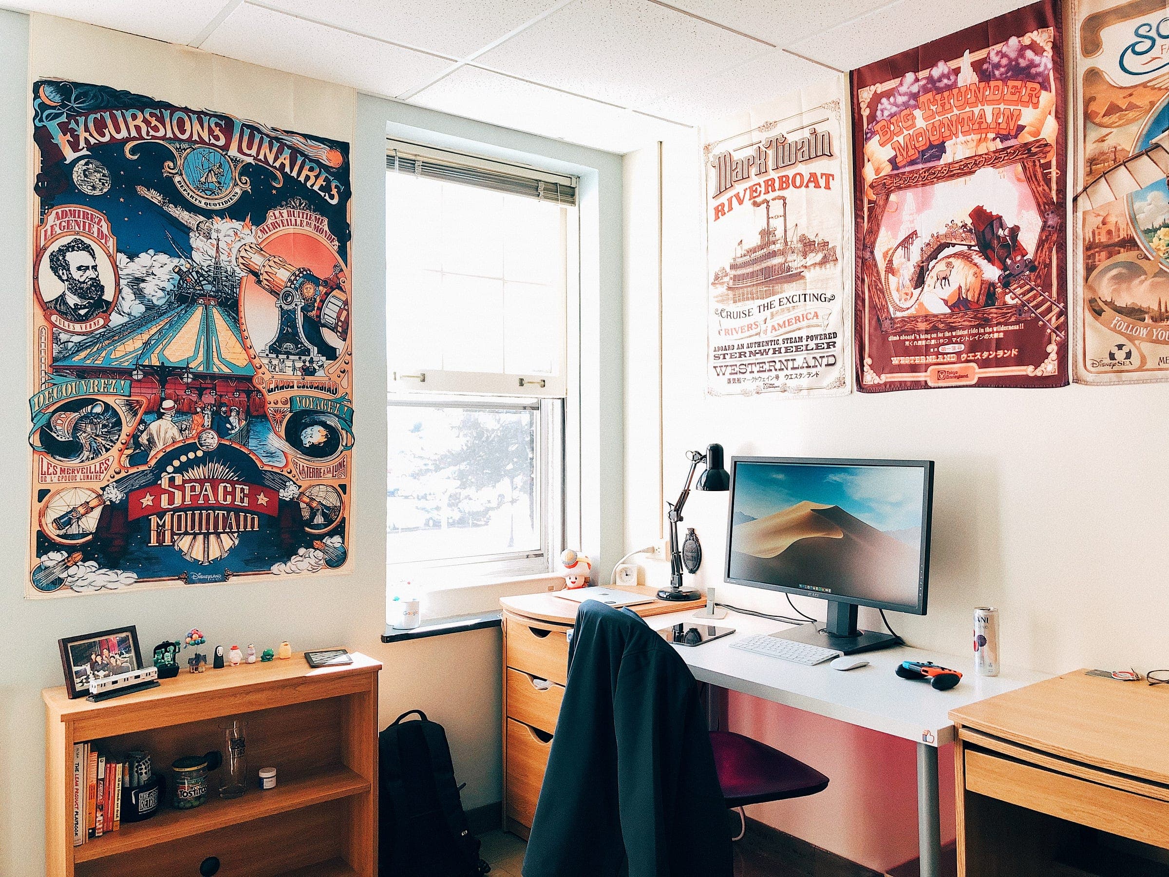 The room, looking toward the desk
